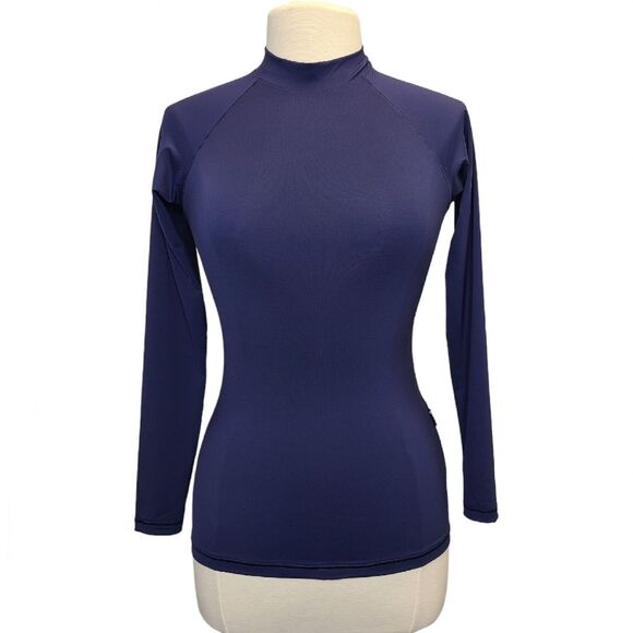 Athleta Other - NWT Athleta Women' S North Point Rashguard Navy Blue Long Sleeve Fitted Swim Top